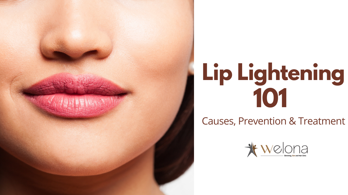 Lip lightening for dark lips