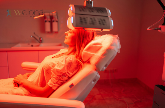 Red light therapy for hair growth.